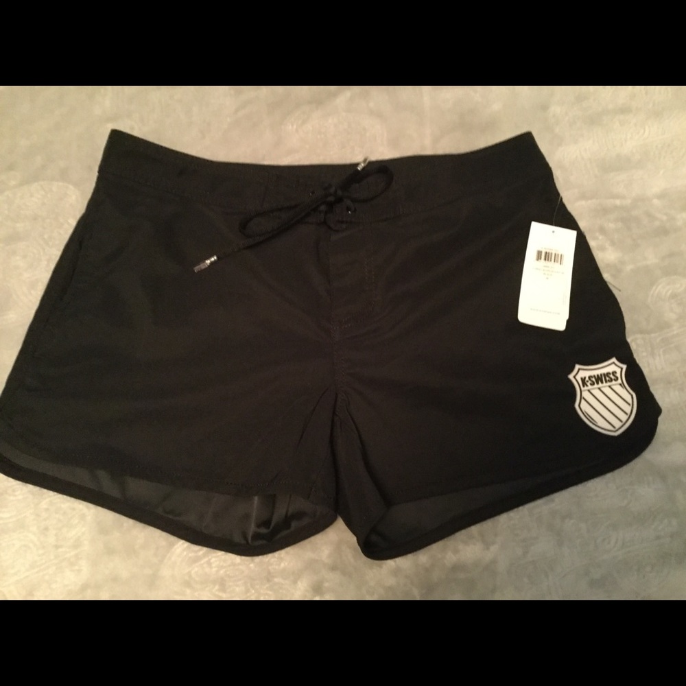 NWT K-Swiss class C board shorts black Medium